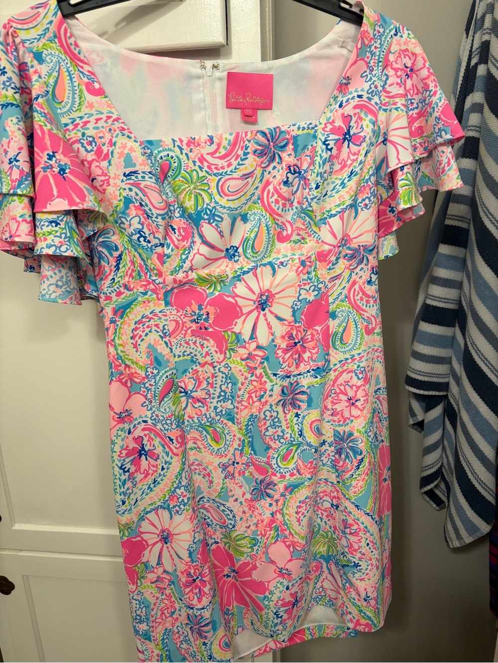 Lilly Pulitzer Pink Signature Label Multi-Color Paisley Shift